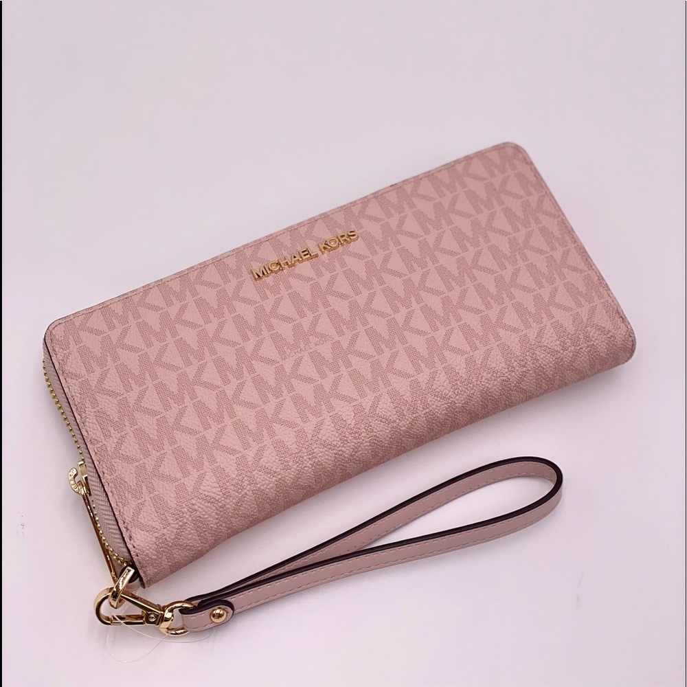 Michael Kors Large Continental Wallet Powder Blush Multi - Picture 10 of 12